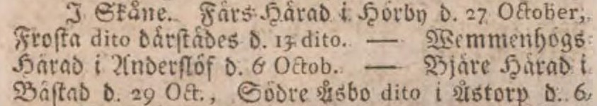 INRIKES TIDNINGAR – 24 september 1772