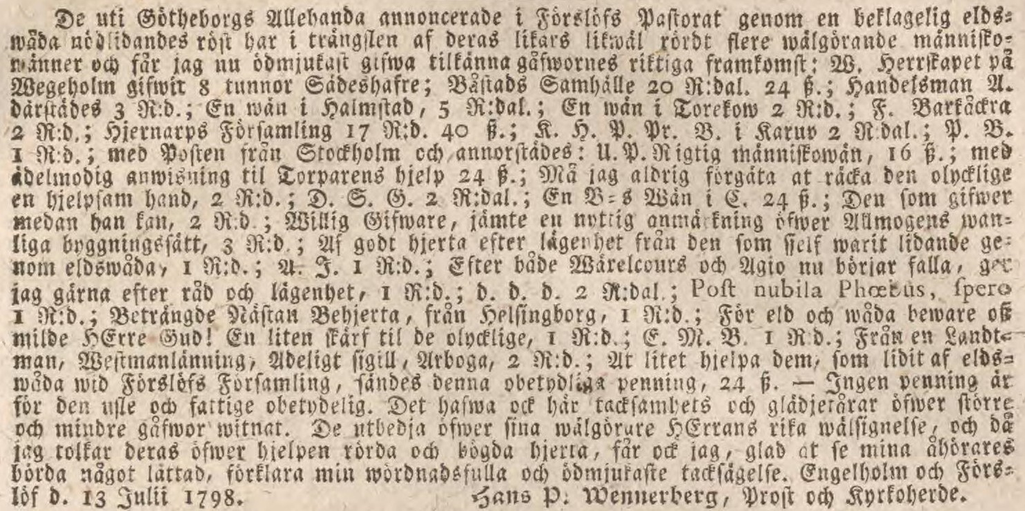 GÖTHEBORGS ALLEHANDA – 21 augusti 1798