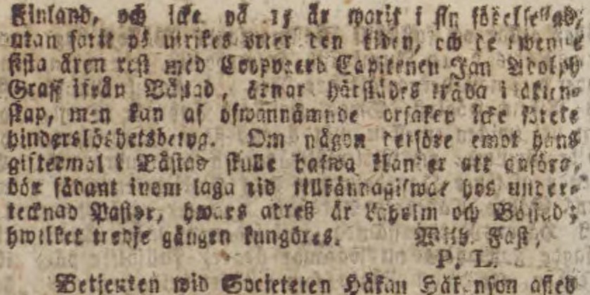 POSTTIDNINGAR – 17 september 1818 (forts.)