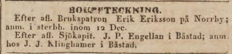 AFTONBLADET – 3 december 1832