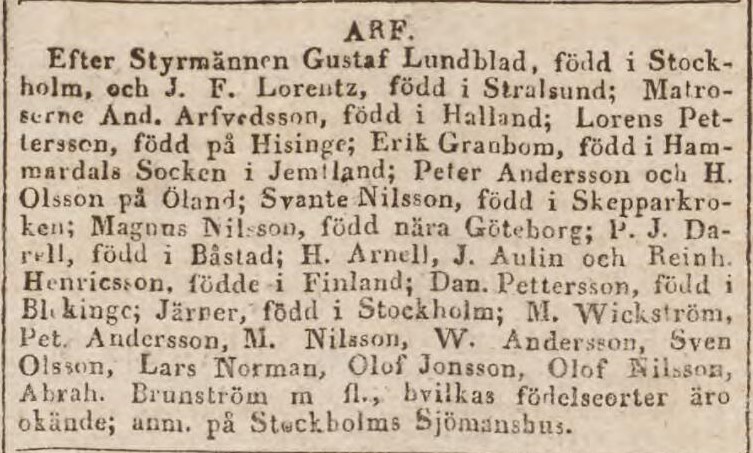 AFTONBLADET – 19 oktober 1833