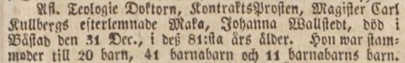 POST- OCH INRIKES TIDNINGAR – 27 januari 1835
