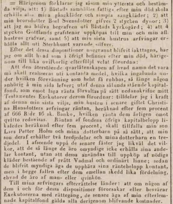 POST- OCH INRIKES TIDNINGAR – 24 december 1841
