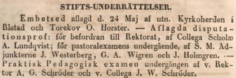 SKÅNSKA POSTEN – 10 juni 1843
