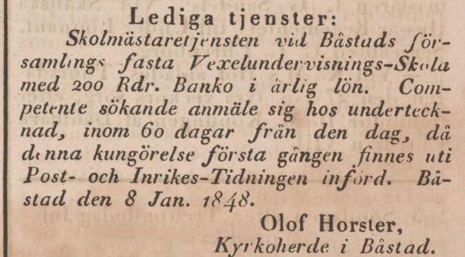 Öresundsposten – 5 februari 1848