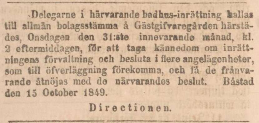 Hallands Läns Tidning – 25 oktober 1849