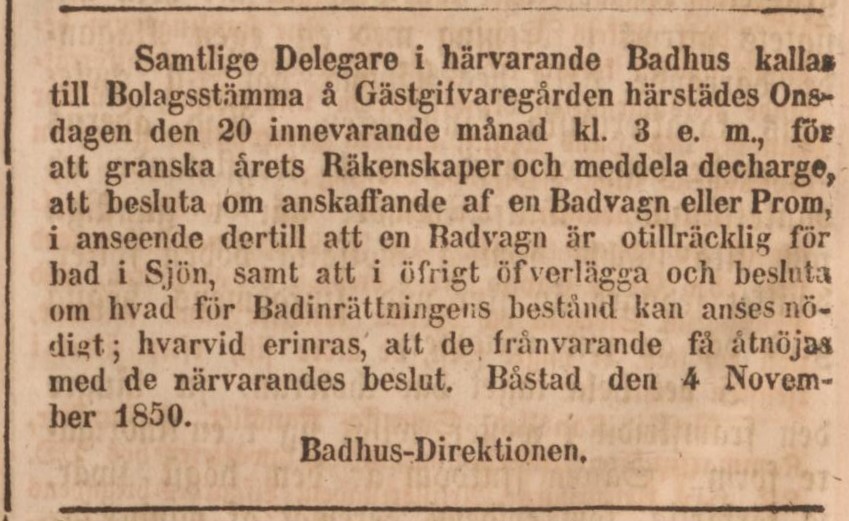 Najaden – 10 oktober 1850