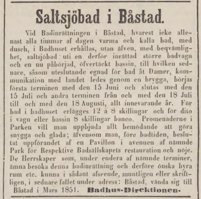Lunds Weckoblad – 20 mars 1851