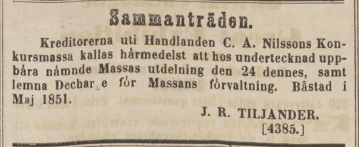 GÖTEBORGS HANDELS- OCH SJÖFARTSTIDNING – 19 maj 1851