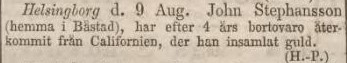AFTONBLADET – 15 augusti 1851