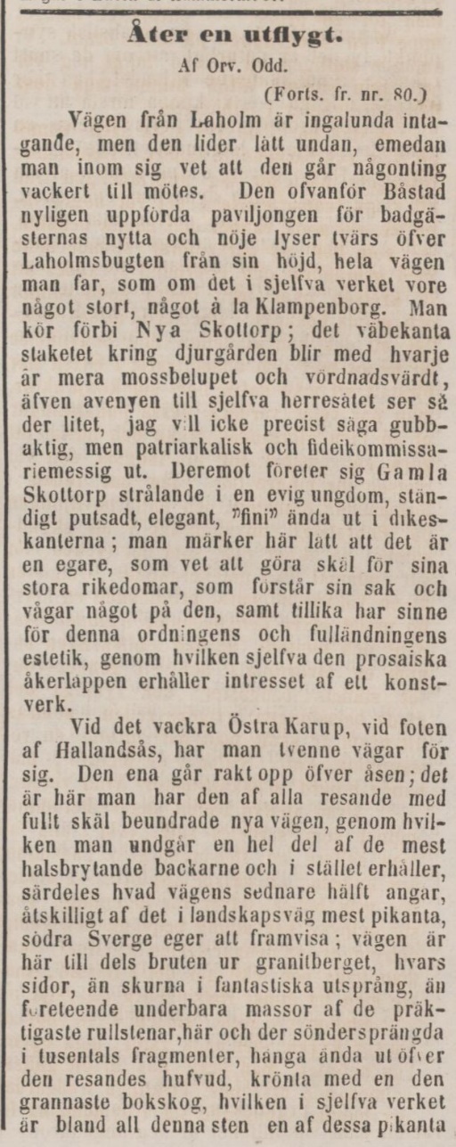 ÖRESUNDSPOSTEN – 18 oktober 1851