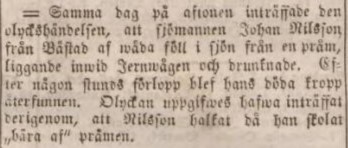 STOCKHOLMS DAGBLAD – 15 juli 1853