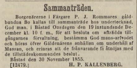 GÖTEBORGS HANDELS- OCH SJÖFARTSTIDNING – 4 december 1855