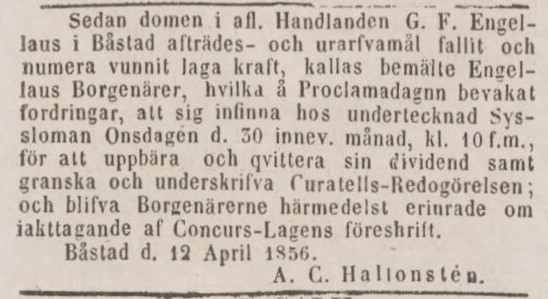 ÖRESUNDSPOSTEN – 18 april 1856