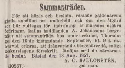 GÖTEBORGS HANDELS- OCH SJÖFARTSTIDNING – 18 augusti 1857