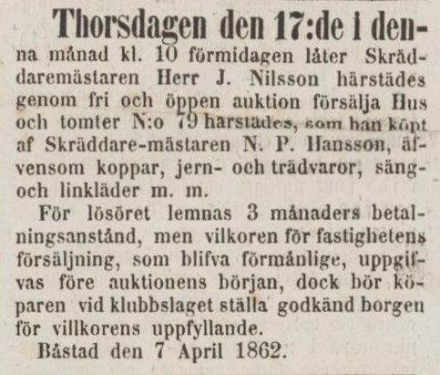 ÖRESUNDSPOSTEN – 11 april 1862