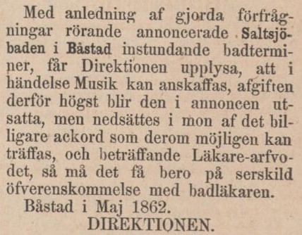 SKÅNSKA POSTEN – 14 maj 1862