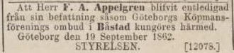 GÖTEBORGS HANDELS- OCH SJÖFARTSTIDNING – 20 september 1862