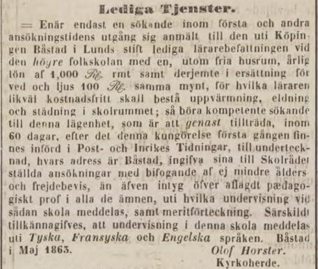 POST- OCH INRIKES TIDNINGAR – 6 juni 1863