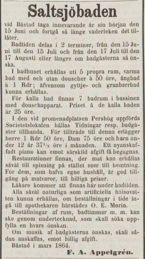 ÖRESUNDSPOSTEN – 12 mars 1864