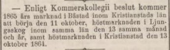 NYA DAGLIGT ALLEHANDA – 22 september 1864