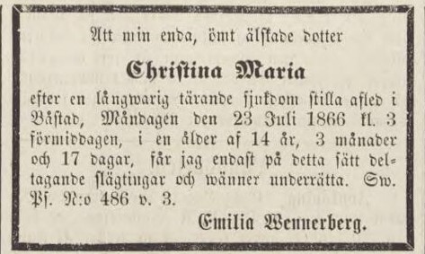 LUNDS WECKOBLAD – 25 juli 1866