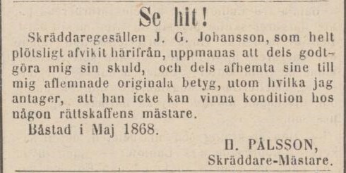 ÖRESUNDSPOSTEN – 12 maj 1868