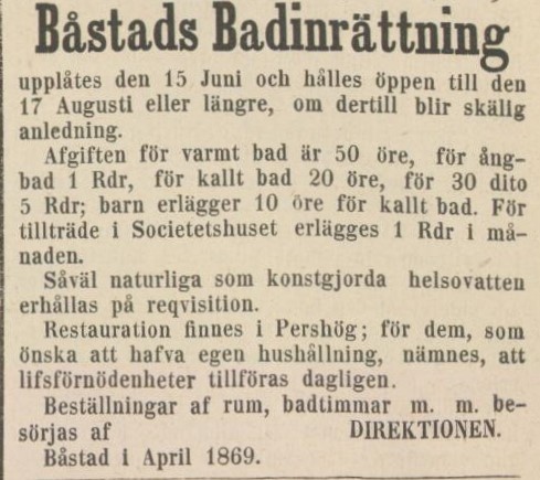 ÖRESUNDSPOSTEN – 20 april 1869