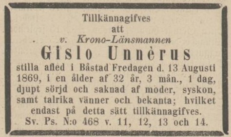 ÖRESUNDSPOSTEN – 19 augusti 1869