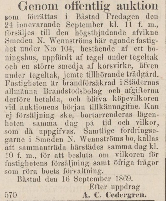 ENGELHOLMS TIDNING – 17 september 1869