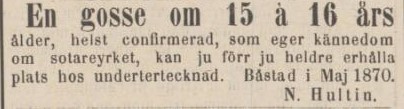 ÖRESUNDSPOSTEN – 21 maj 1870