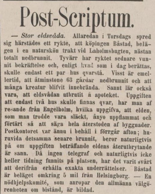 HELSINGBORGS TIDNING – 11 juni 1870