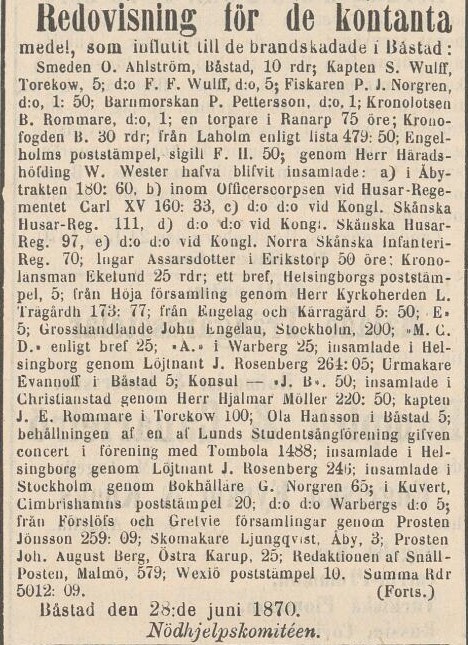 ÖRESUNDSPOSTEN – 30 juni 1870