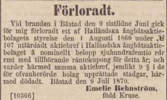 GÖTEBORGS HANDELS- OCH SJÖFARTSTIDNING – 13 juli 1870