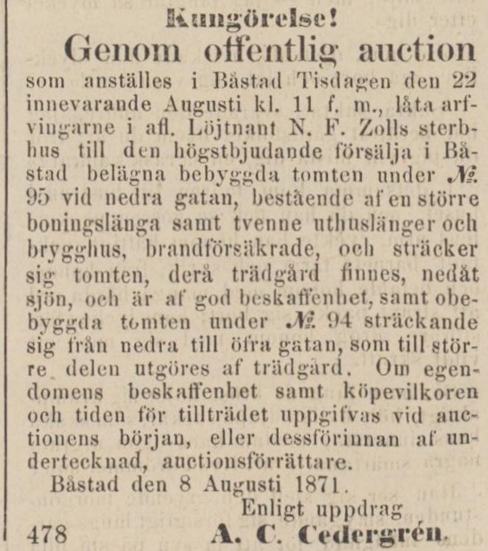 ENGELHOLMS TIDNING – 15 augusti 1871
