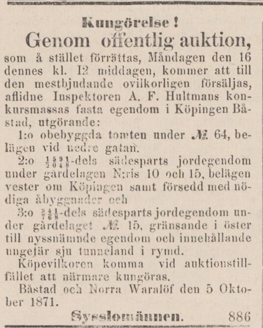 ENGELHOLMS TIDNING – 12 september 1871