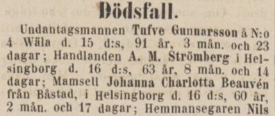 SKÅNSKA POSTEN – 22 juni 1872