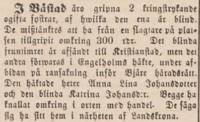KRISTIANSTADSBLADET – 7 juli 1873