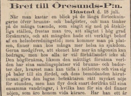 ÖRESUNDSPOSTEN – 23 juli 1874