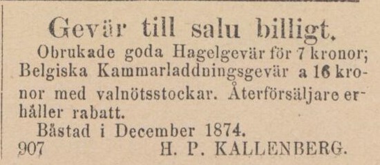 ENGELHOLMS TIDNING – 11 december 1874 (forts.)