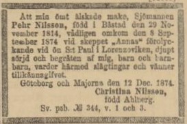 GÖTEBORGS HANDELS- OCH SJÖFARTSTIDNING – 12 december 1874