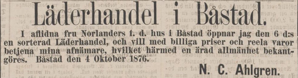 ÖRESUNDSPOSTEN – 5 oktober 1876