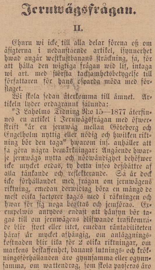 LAHOLMS TIDNING – 12 juni 1877
