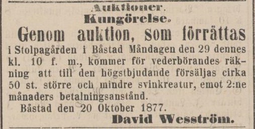 ÖRESUNDSPOSTEN – 23 oktober 1877