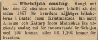 SYDSVENSKA DAGBLADET – 3 november 1877