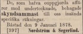 GÖTEBORGS HANDELS- OCH SJÖFARTSTIDNING – 14 januari 1878