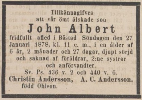 ÖRESUNDSPOSTEN – 30 januari 1878