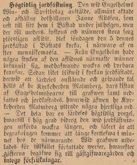ENGELHOLMSPOSTEN – 7 januari 1879 (forts.)