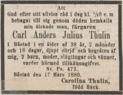 ÖRESUNDSPOSTEN – 22 mars 1880