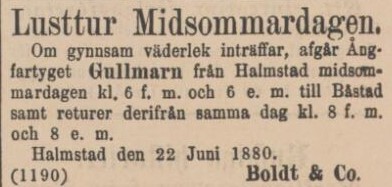 HALLANDSPOSTEN – 23 juni 1880